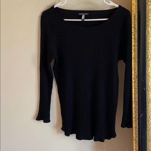 EILEEN FISHER black ribbed longsleeve top